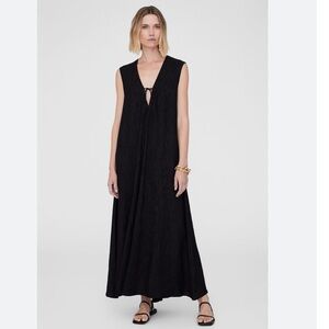 anine bing rosemary silk slip dress ANINE BING Rosemary Silk Slip Dress in Pink